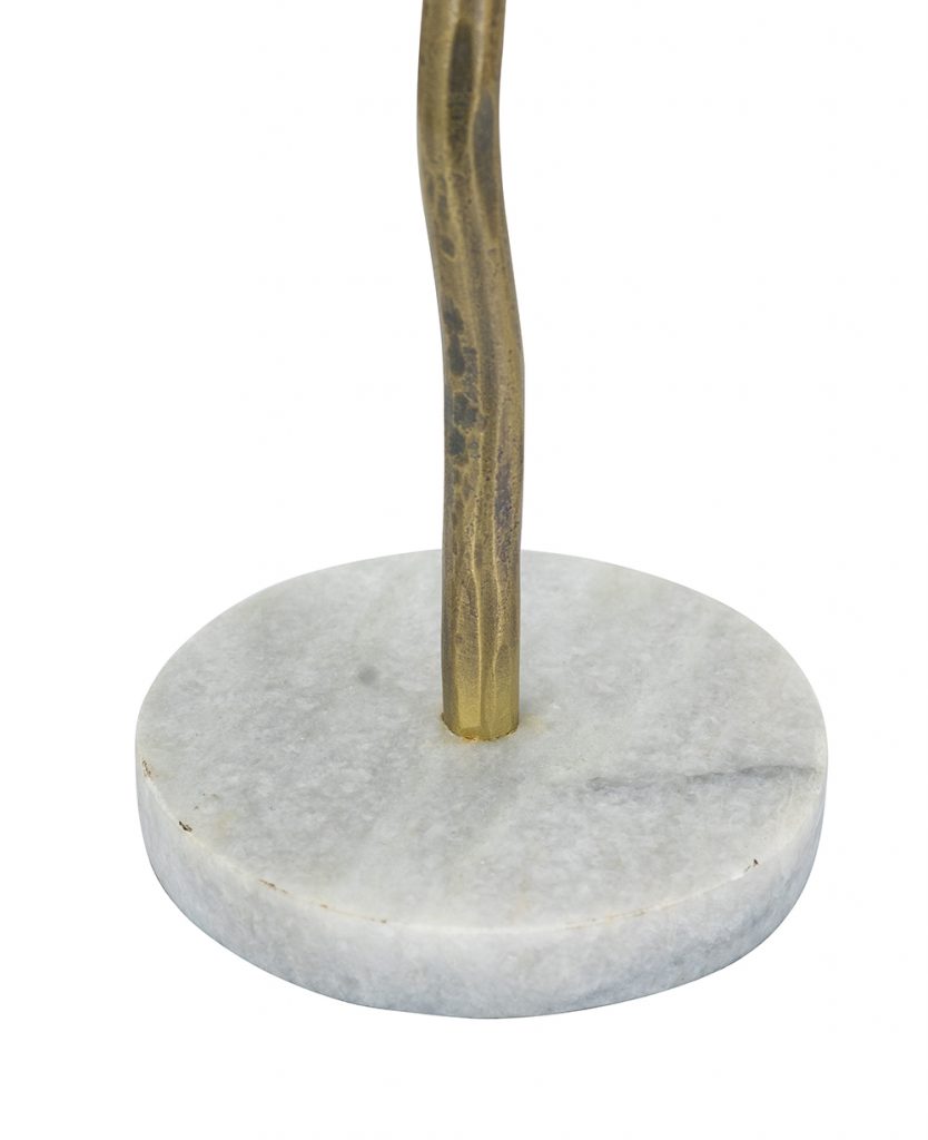 Set de 3 candelabros dorados base marmol