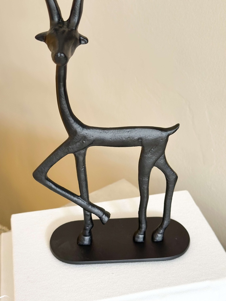 Set de 2 venados negros de metal