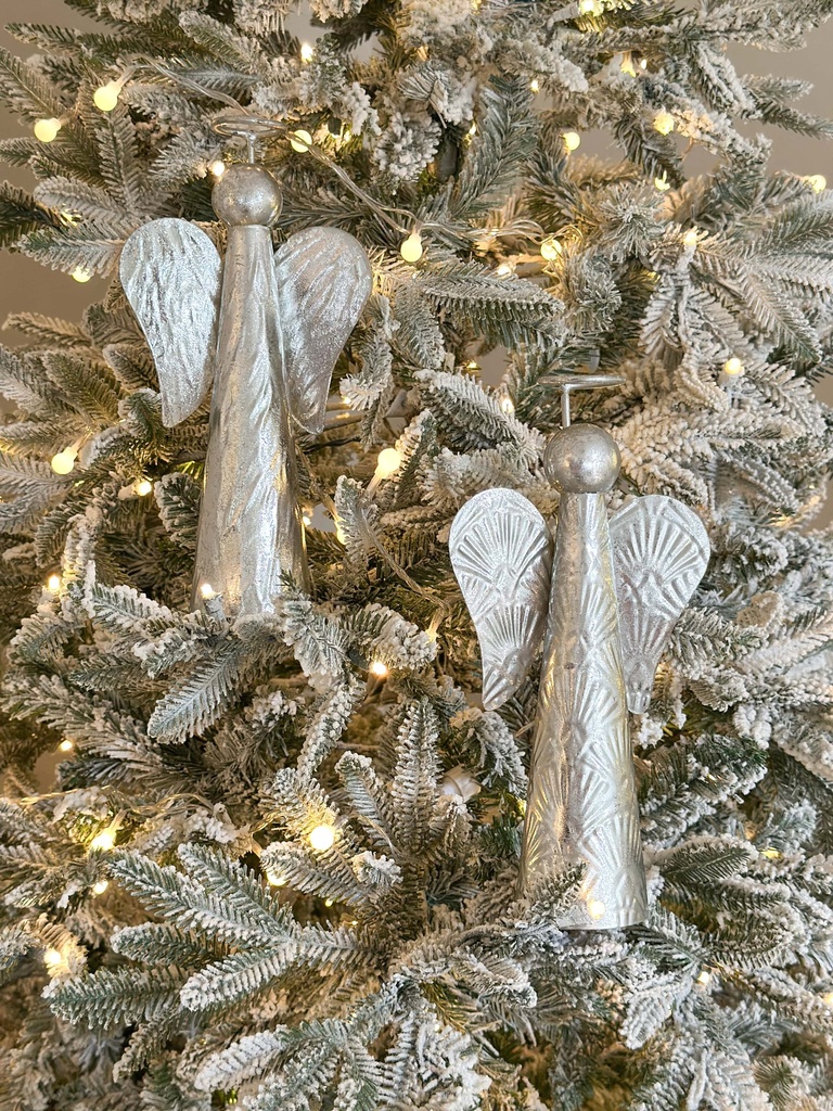 Angel de metal plateado (2 Estilos)