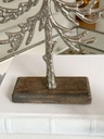 Arbol plateado base madera (2 tamaños)