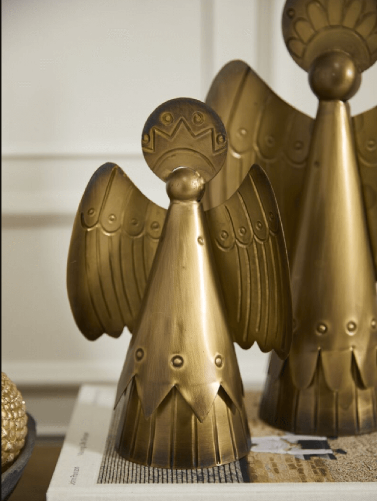 Set de 2 Ángeles rústicos de metal