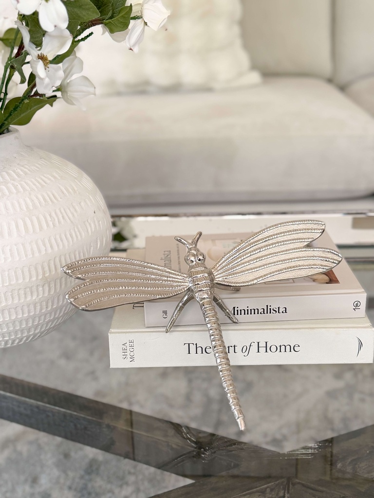 Libelula plateada grande