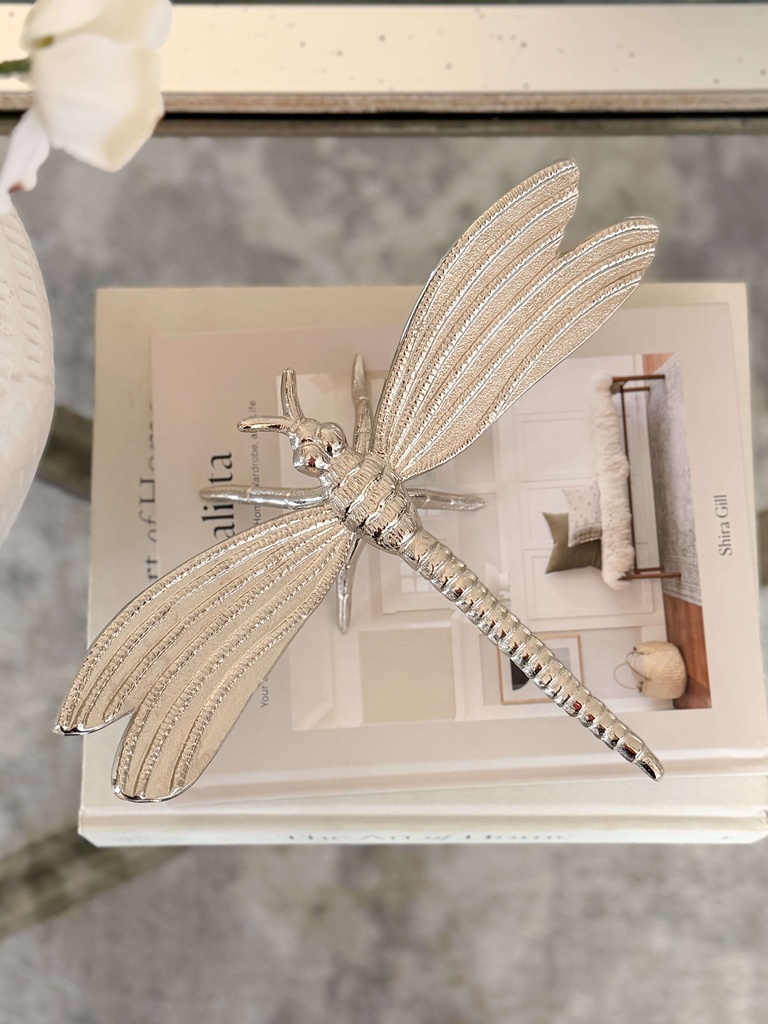 Libelula plateada grande