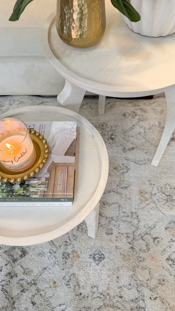 Set de 2 mesas redondas de madera