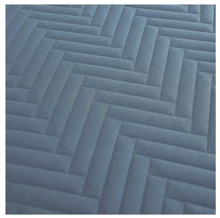 Quilt set chevron blue
