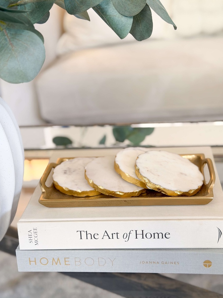 Mini azafate rectangular dorado