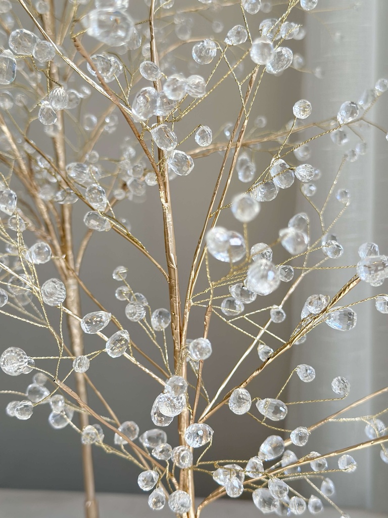 Arbol Dorado con Cristales (3 Tamaños)