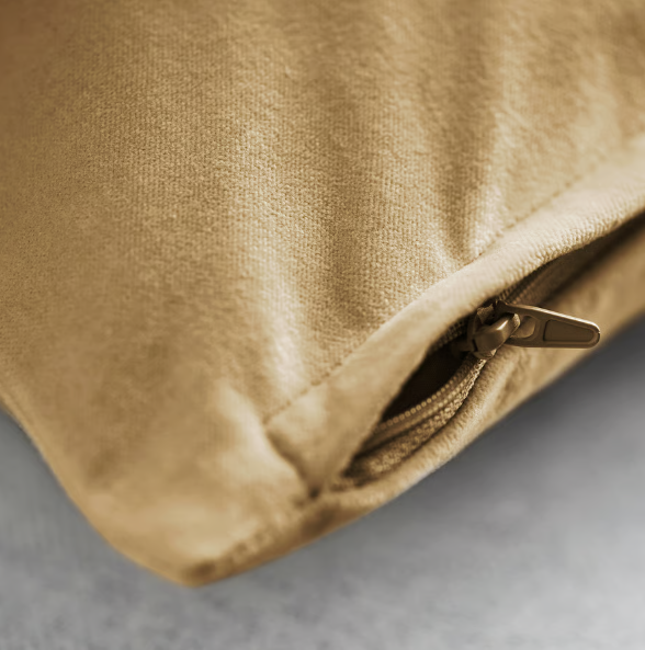 Forro de cojin euro terciopelo dorado