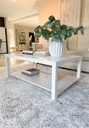 Mesa de centro rectangular blanca