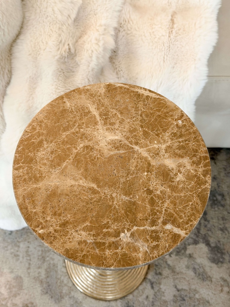 Mesita redonda top de Travertino