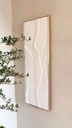 Cuadro rectangular blanco con textura