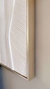 Cuadro rectangular blanco con textura