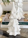 Set de 3 arbolitos blancos de ceramica