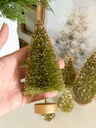 Set de 6 arboles de pino escarchados