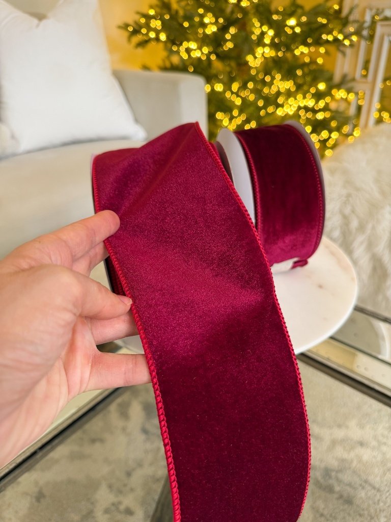 Rollo de cinta velvet roja (2 Tamaños)