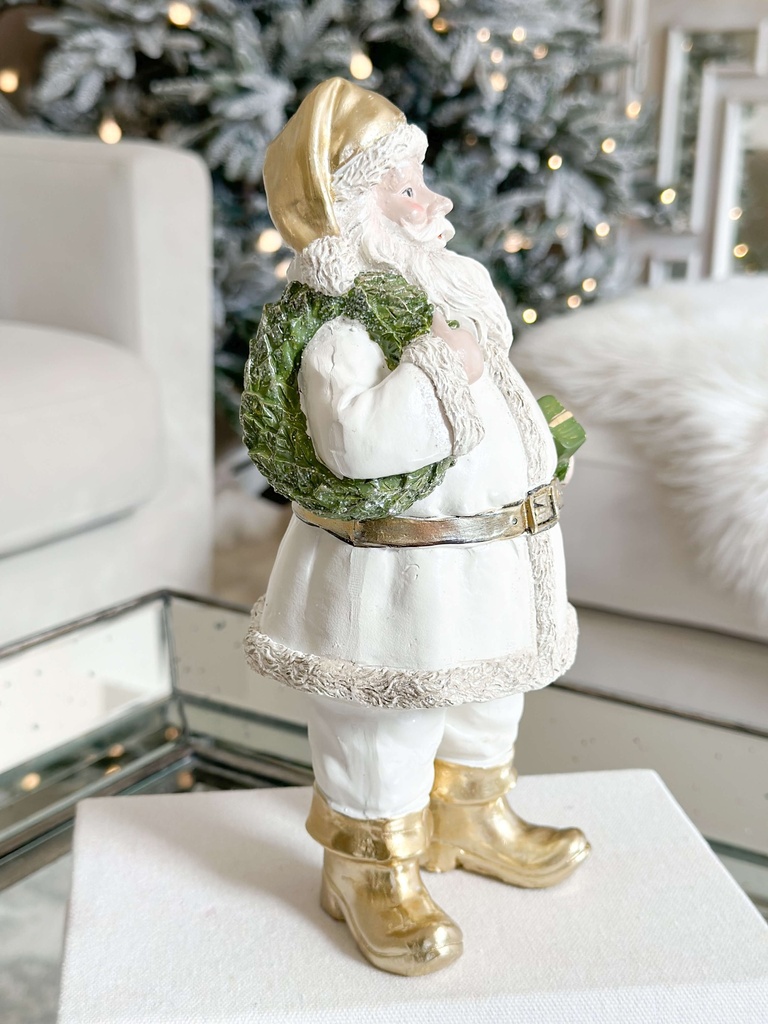 Santa blanco con regalo