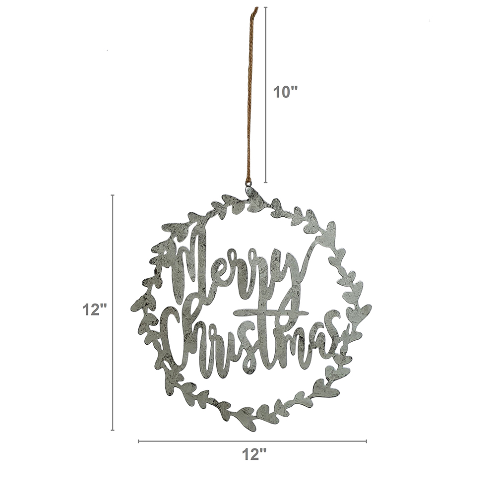 Rotulo de navideño plateado