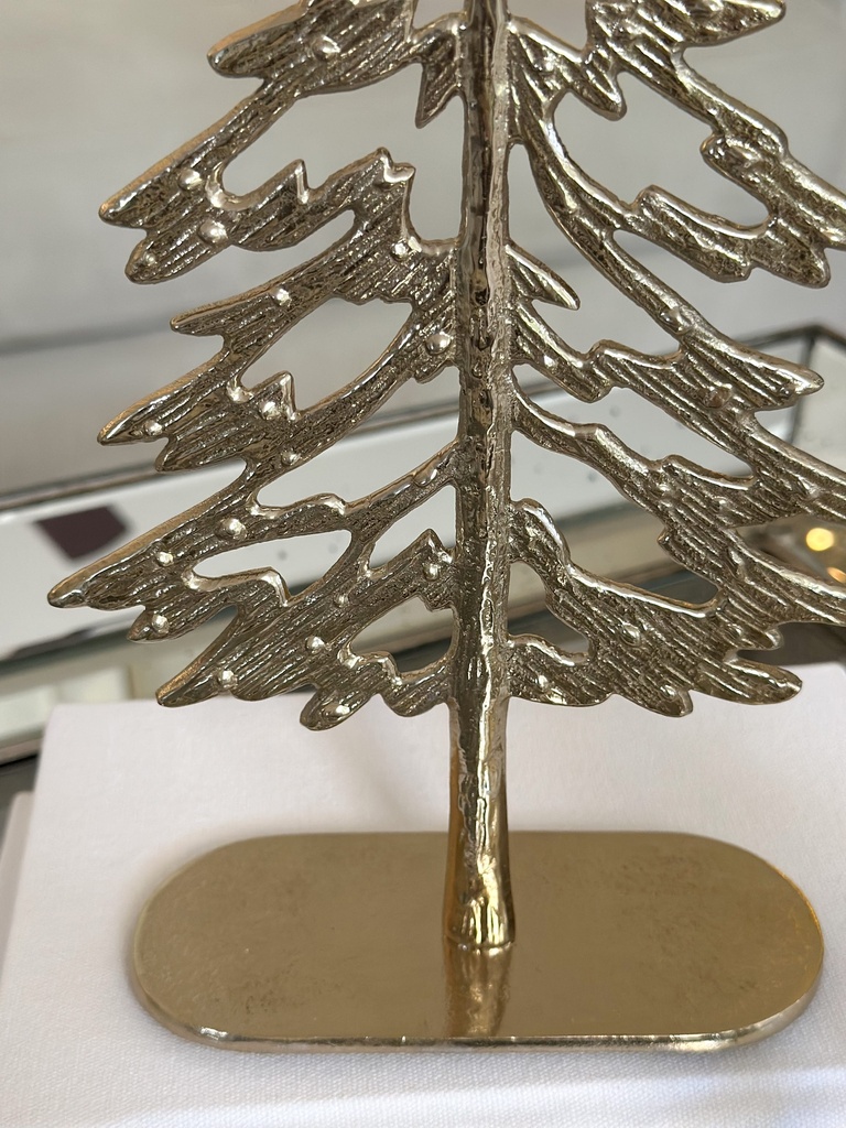 Set de 2 arboles dorados de metal