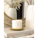 Beaded candle dish dorado