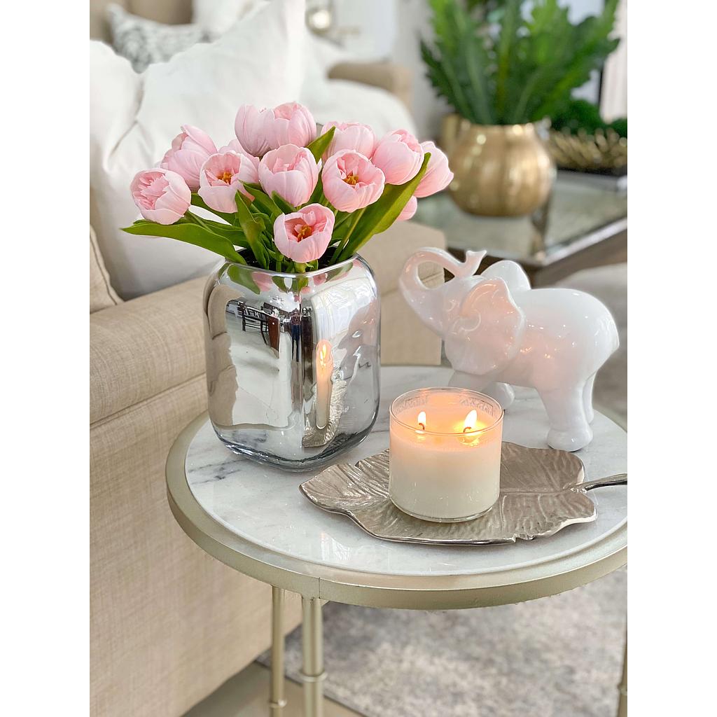 Bunch de 6 tulipanes rosados abiertos