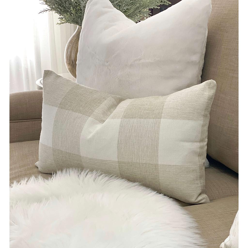 Cojín lumbar plaid