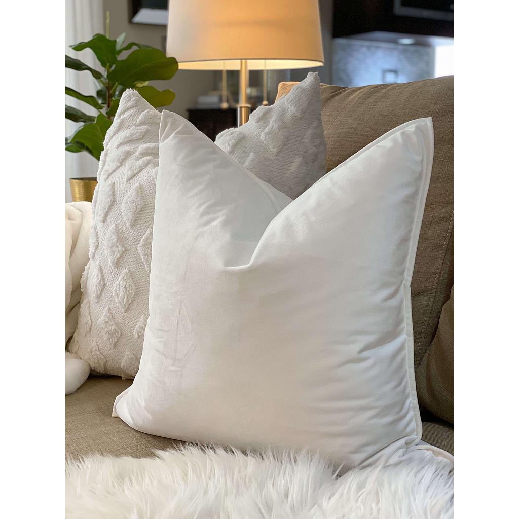 Forro de Cojin Velvet Blanco