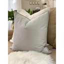 Forro de Cojin velvet gris palido