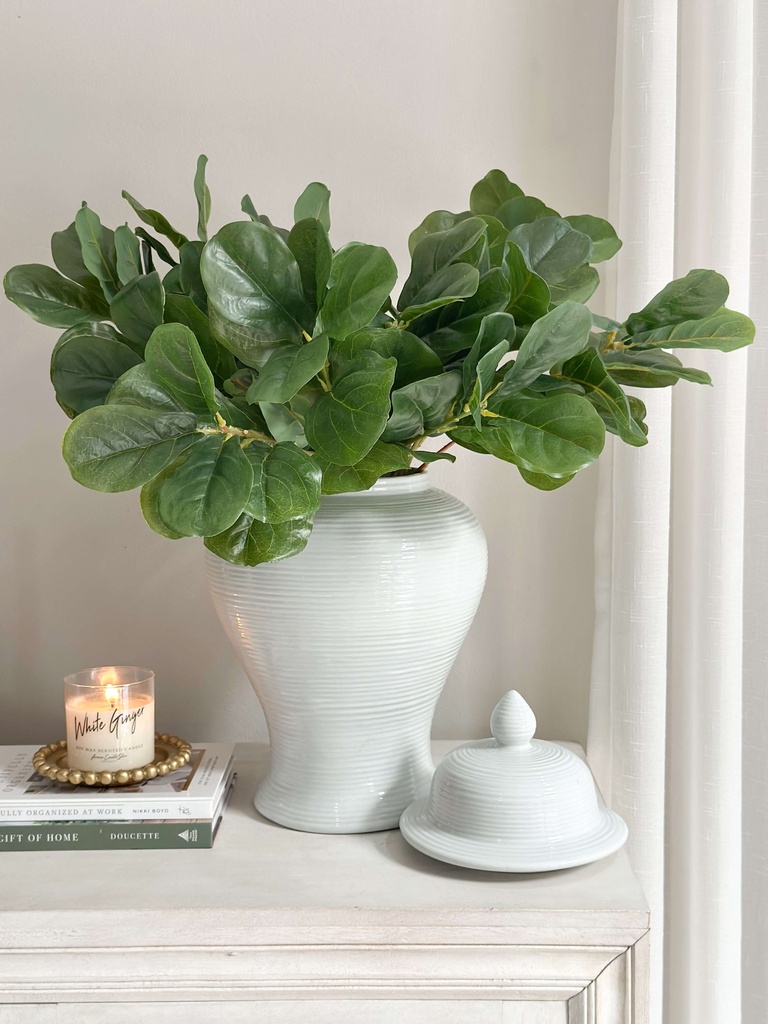 Ginger jar blanco ribbed