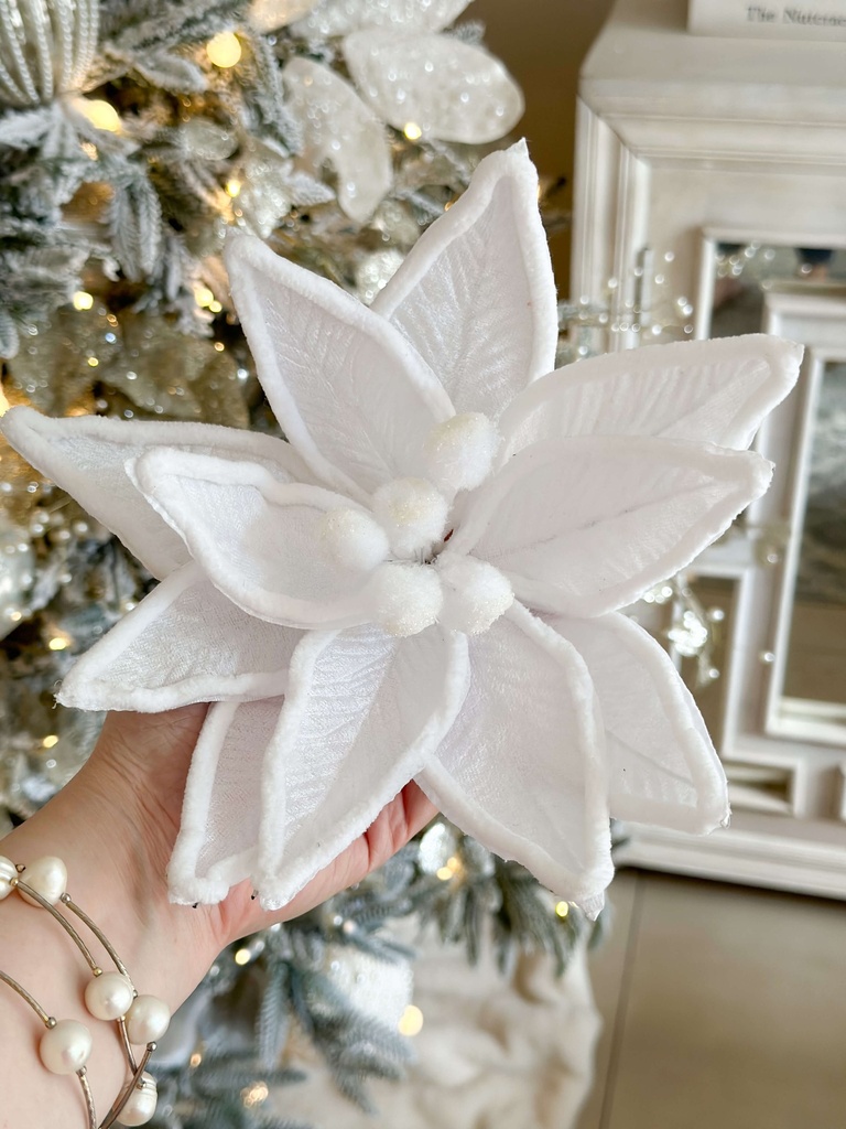 Rama de Pascua Velvet Blanca