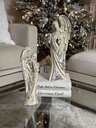 Set de 2 angeles lamina de plata
