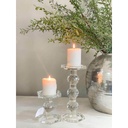 Set de 2 candelabros de cristal facetados