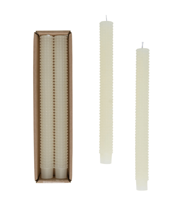 Set de 2 candelas hobnail