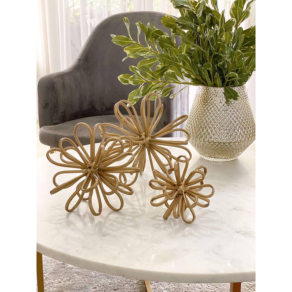 Set de 3 esferas tipo flor