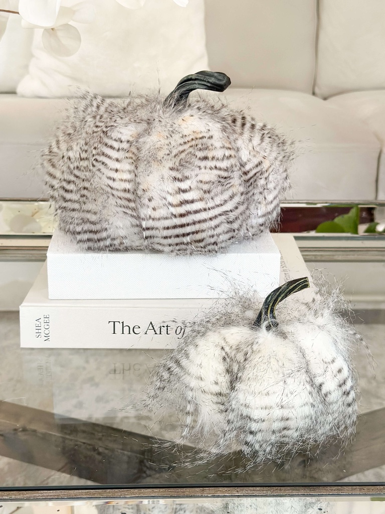 Pumpkin faux fur con lineas (2 tamaños)