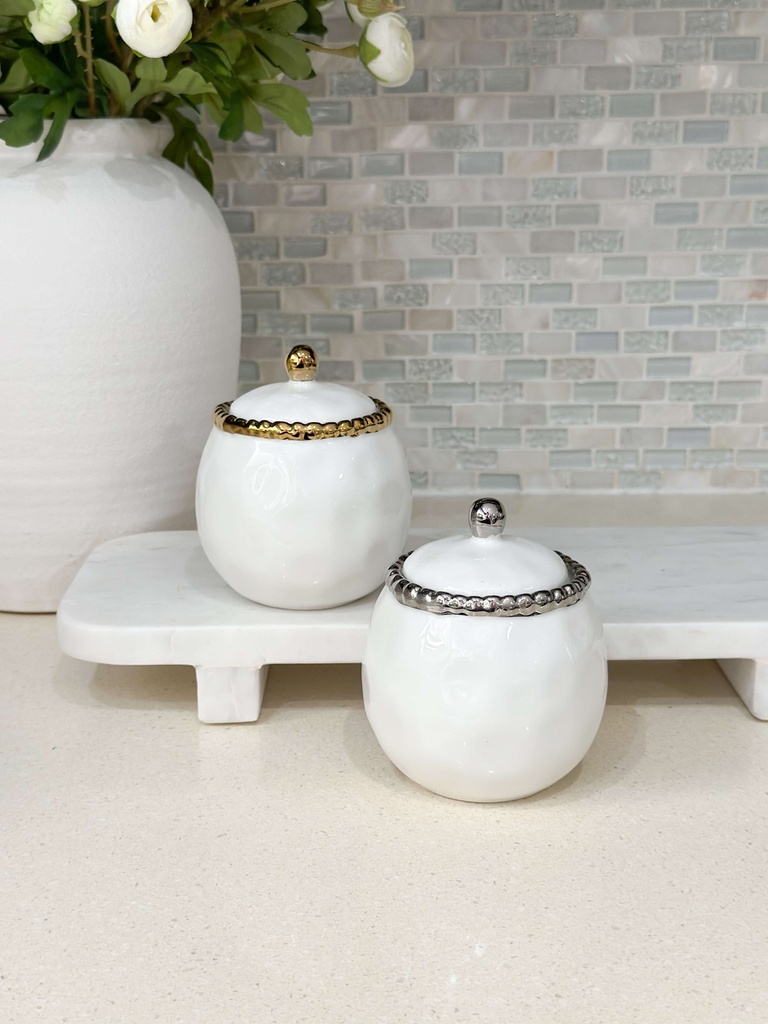 Sugar pot (Dorado y plateado)