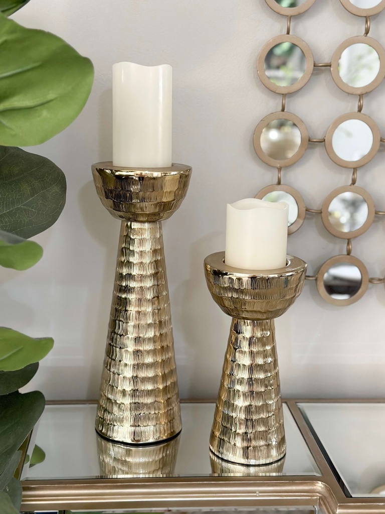 Set de 2 candelabros Martillados Melanie
