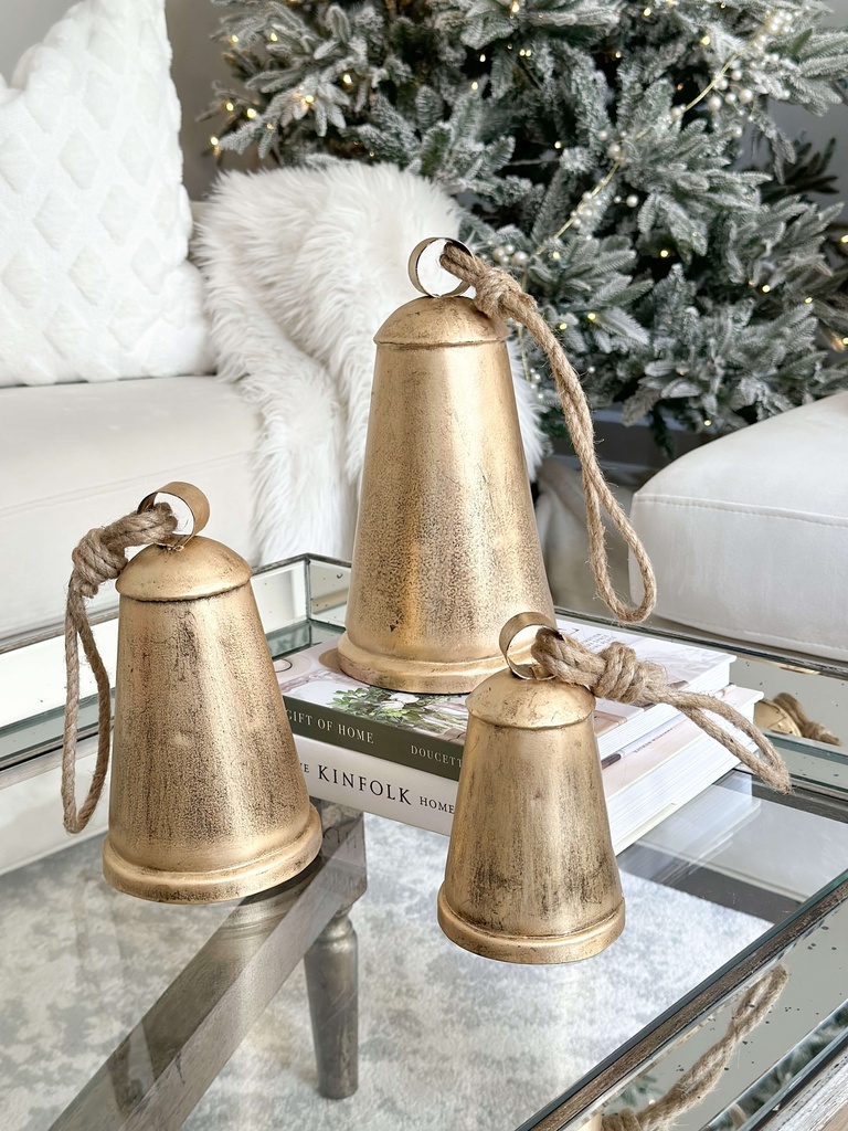 Set de 3 Campanas Doradas