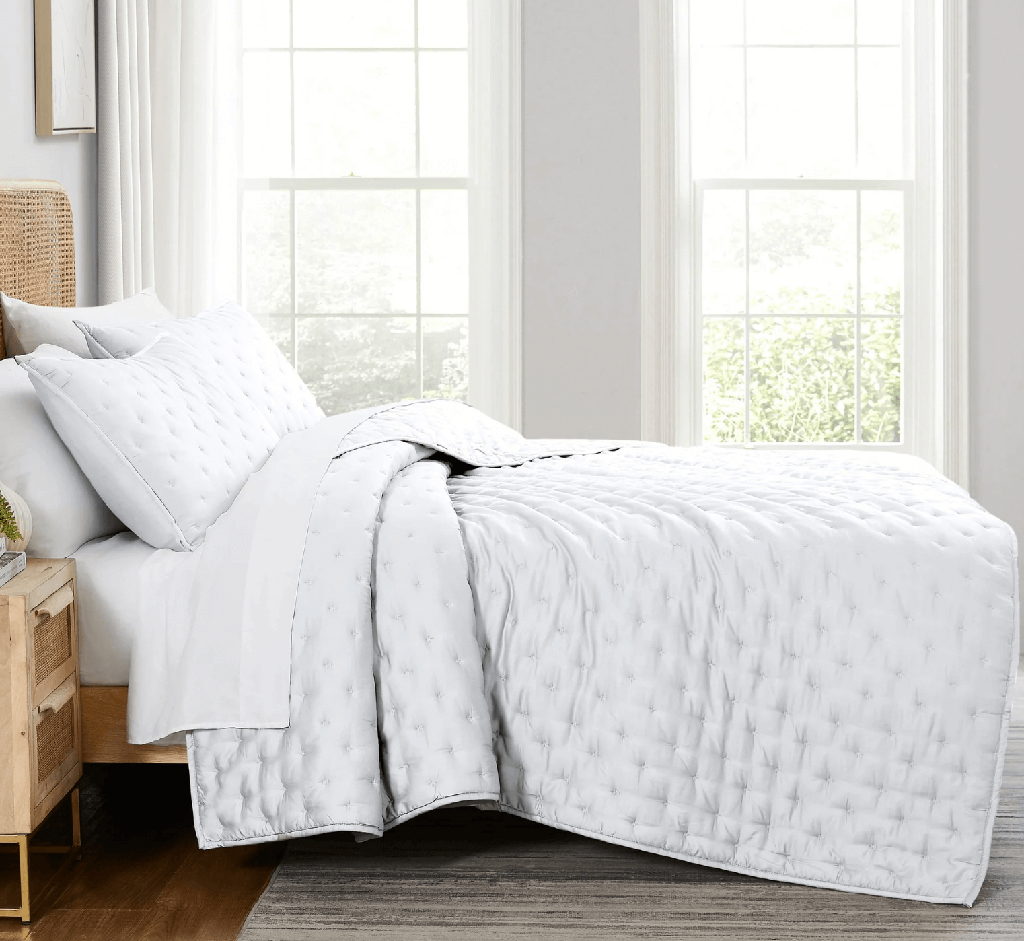 Bamboo Quilt Set Blanco