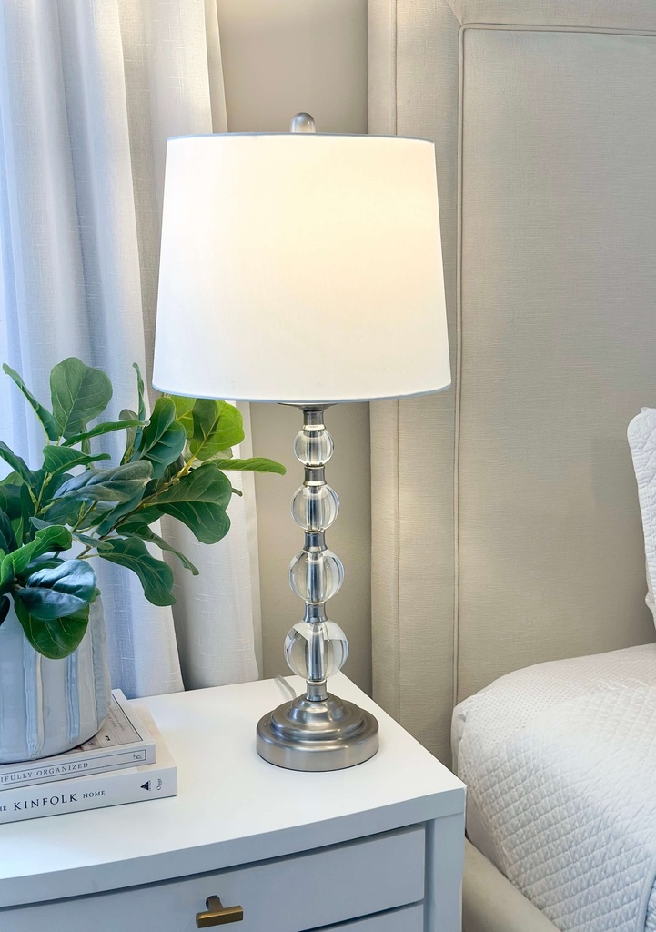 Lampara de esferas de vidrio