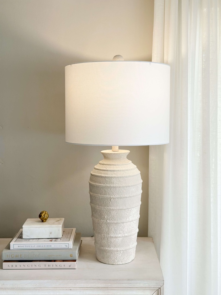 Lampara crema con textura