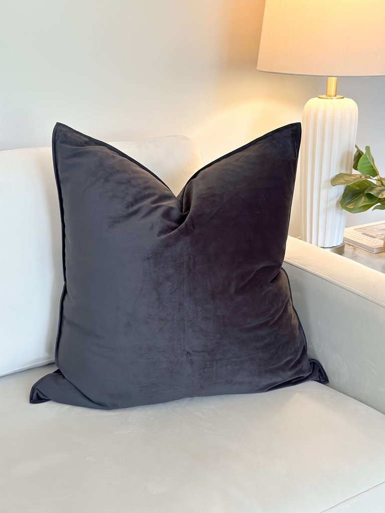 Forro de cojin euro velvet negro
