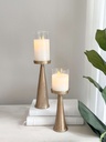 Set de 2 candelabros dorados pequeños