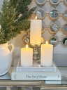 Set de 3 candelas led con textura