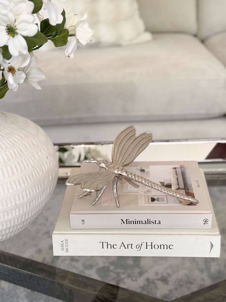 Libelula plateada grande