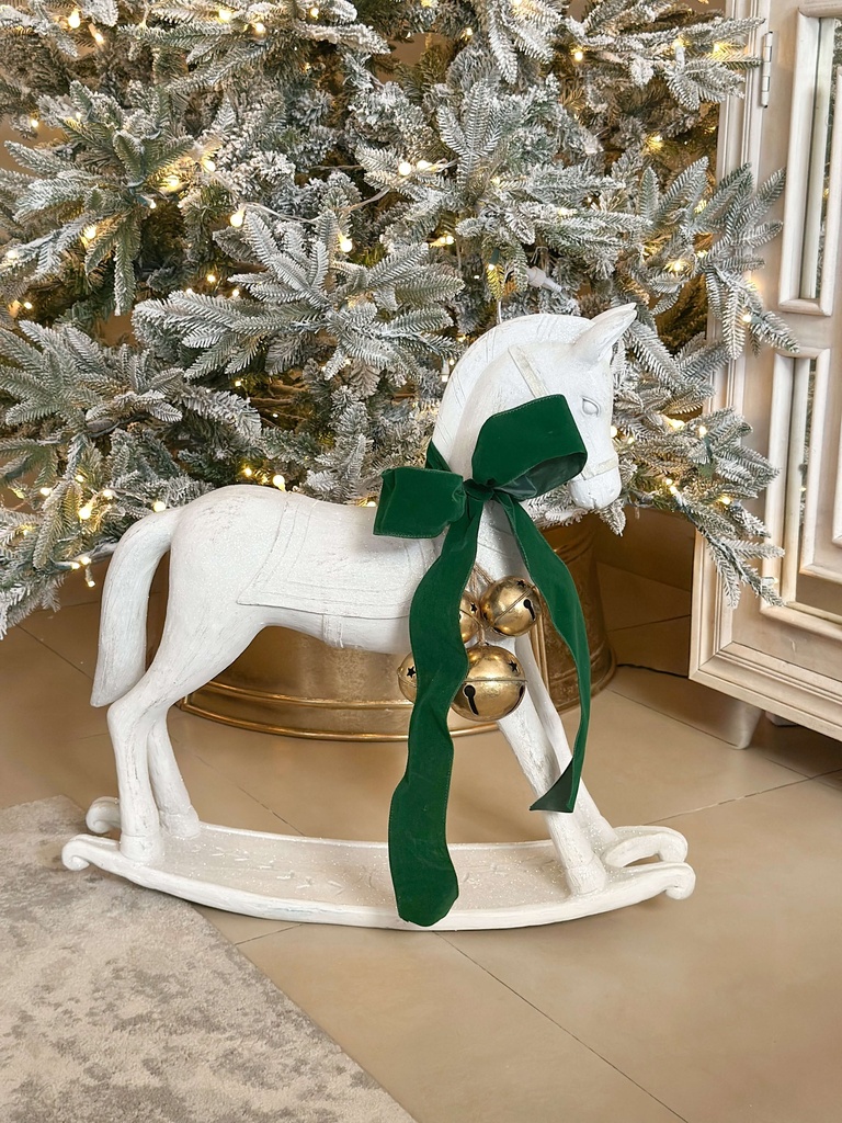 Caballo blanco escarchado oversized