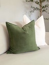 Forro de Cojin velvet verde olivo