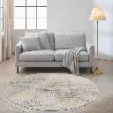 Alfombra abstracta moderna redonda