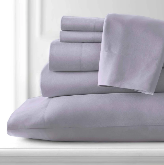 Juego de sabanas lila lisas