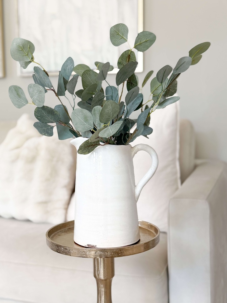 pichel blanco de ceramica