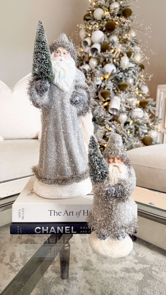 Santas gris con arbolito (2 Tamaños)